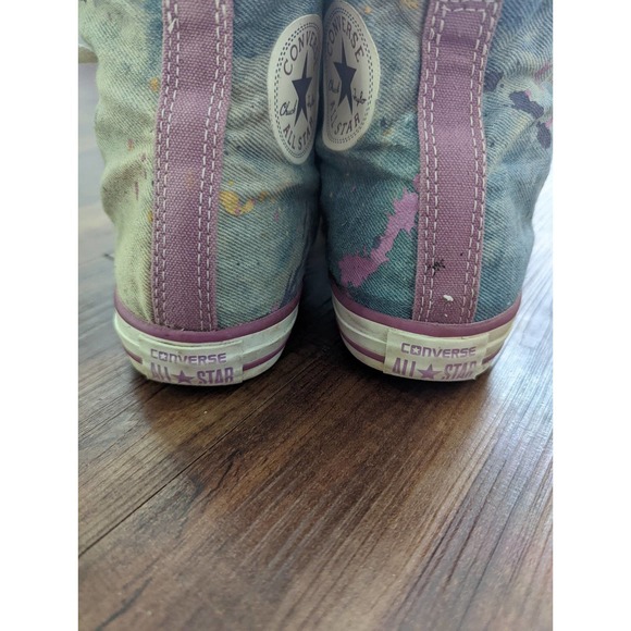 Limited Edition Converse All Star High Top Tutu Splatter Light wash Sneakers - Picture 7 of 8